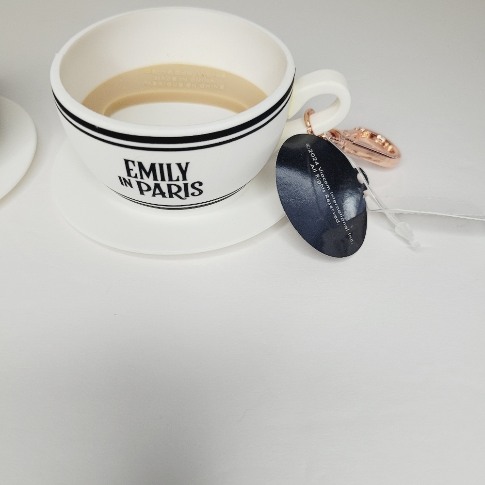 2 Bath & Body Works Emily in Paris Latte Cup & Saucer PocketBac Holder Fancy - Picture 4 of 5